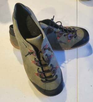 Rieker Greenish Colorblock Cork Sole Sneaker Womens Size 38 Preppy Granola boho